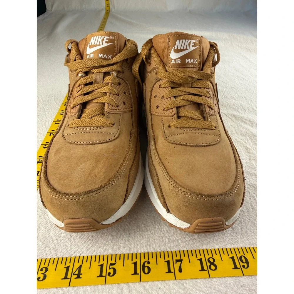 Nike Air Max 90 Sneakers 7Y 8.5-Women 7-Men Tan HF6358-200 Wheat Preppy Casual